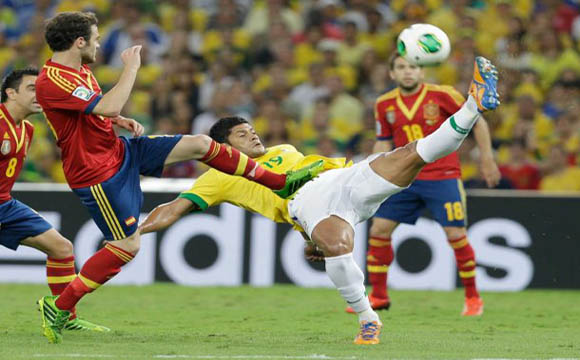 Brazil beat Spain by 3-0 in Confeds Cup Final Football Match