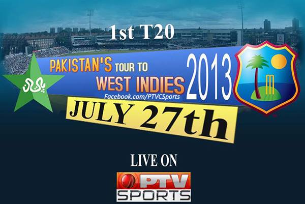 Pakistan vs West Indies 1st T20 Cricket Match on July 27, 2013