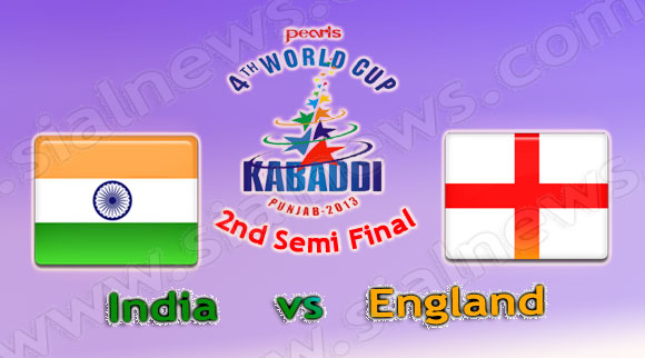 India vs England 2nd Semi Final Kabaddi World Cup 2013