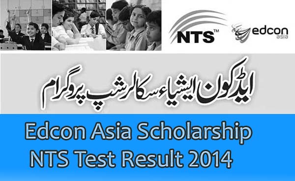 Edcon Asia Scholarship NTS Test Result 2014