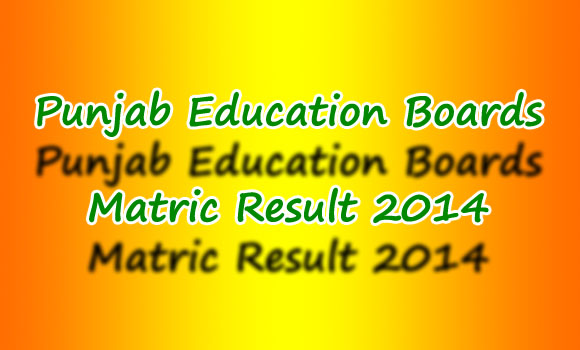 All Punjab Boards Matric 10th Class Result will be announced on 25 July 2014