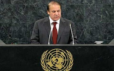 Nawaz Sharif makes emphatic call for Kashmir settlement in UN address