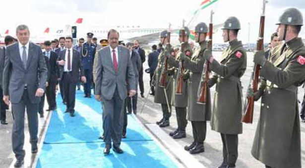 President Mamnoon Hussain reached Turkey