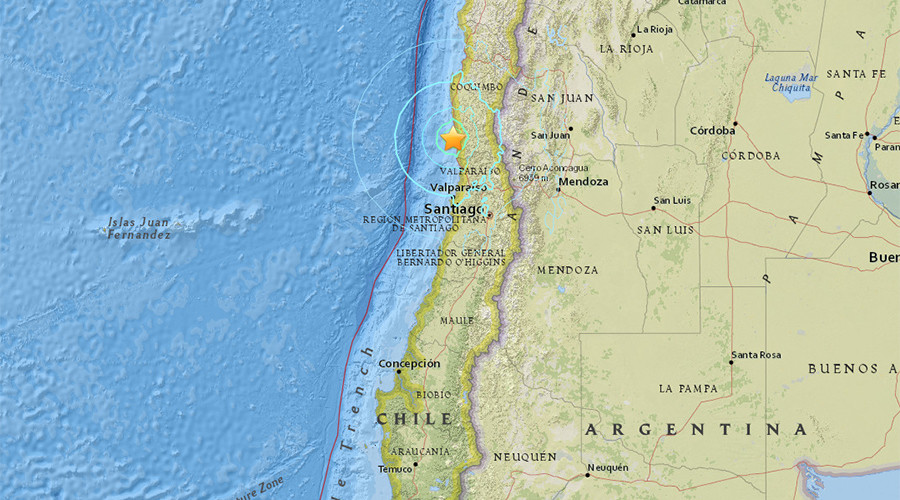 quake hits off Chile