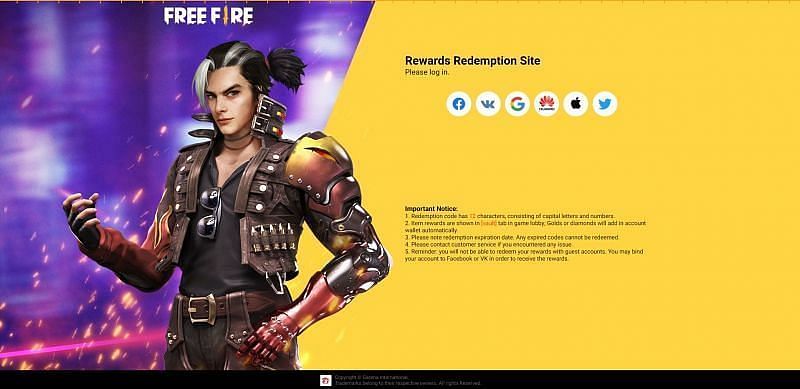 Free Fire Redeme Reward