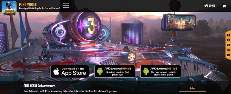Two different versions of the PUBG Mobile 1.4 update APK file