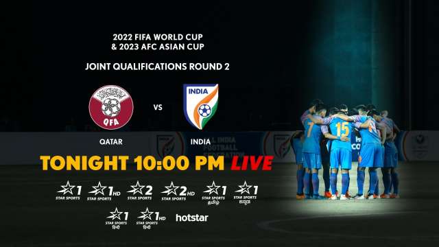 Live Football Match Today India vs Qatar Live World Cup 2022 Qualifiers Live Now