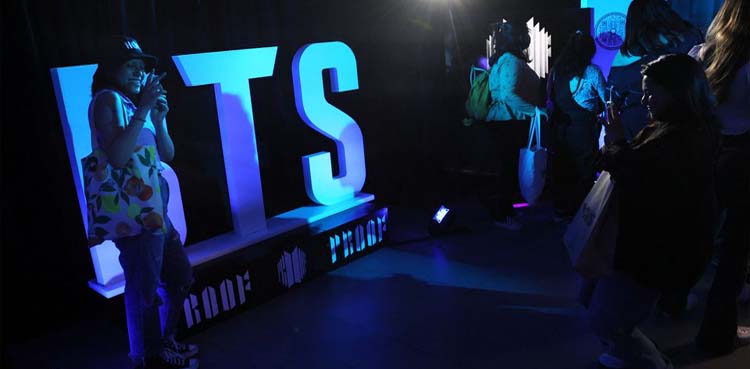 K-pop group BTS promotes new album with New York pop-up shop