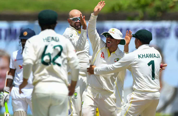 Lyon's five-fer puts Australia ahead on the opening day against Sri Lanka