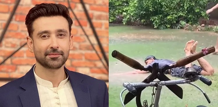 Actor Sami Khan enjoys rain; video goes viral