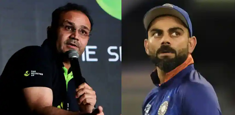 Virender Sehwag makes fun of Virat Kohli, video goes viral