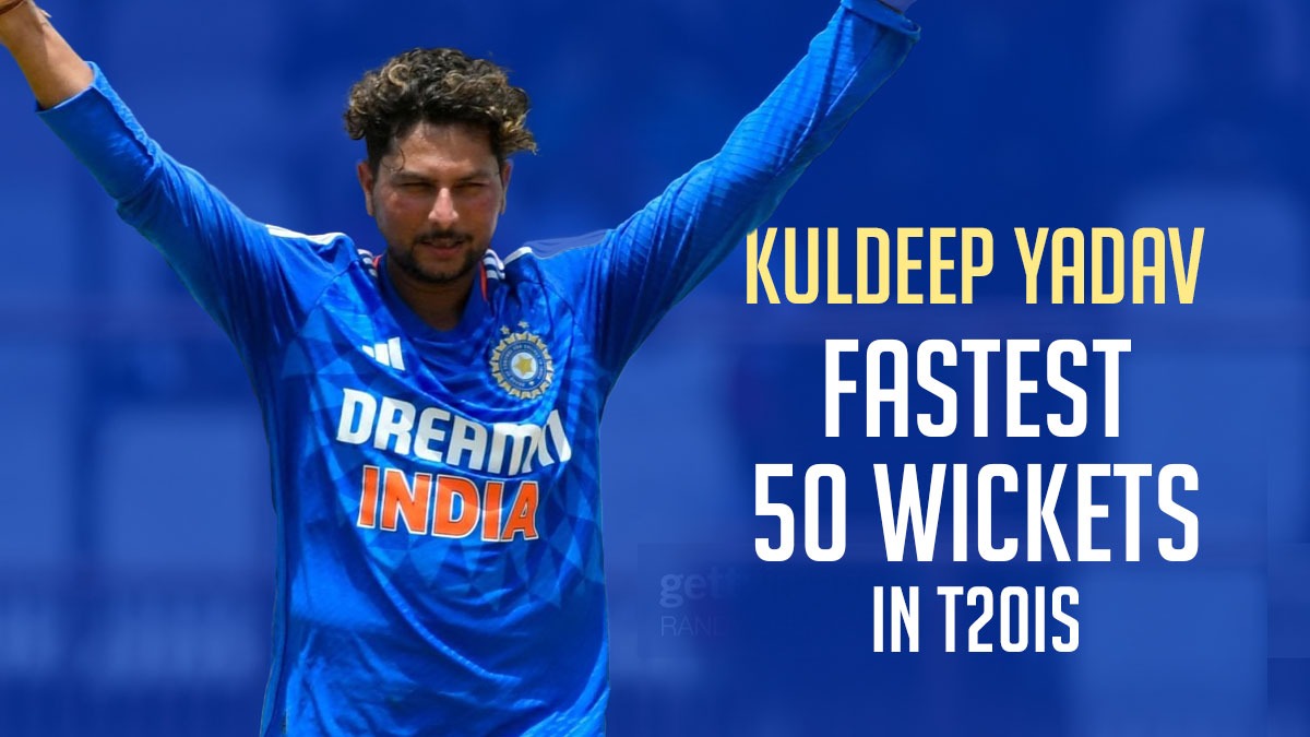 Kuldeep surpasses 'spot rival' Chahal, becomes quickest Indian to take 50 T20I wickets