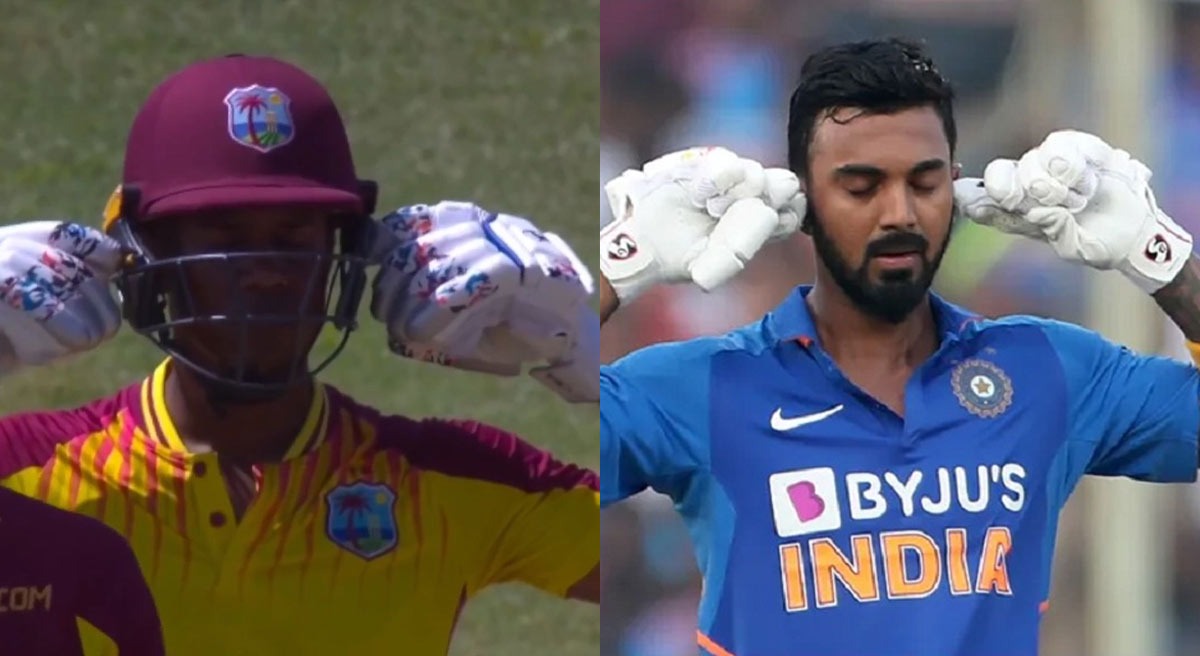 Watch Akeal Hosein copy KL Rahul's 'Shutting The Noise' celebration after win against India in 2nd T20I