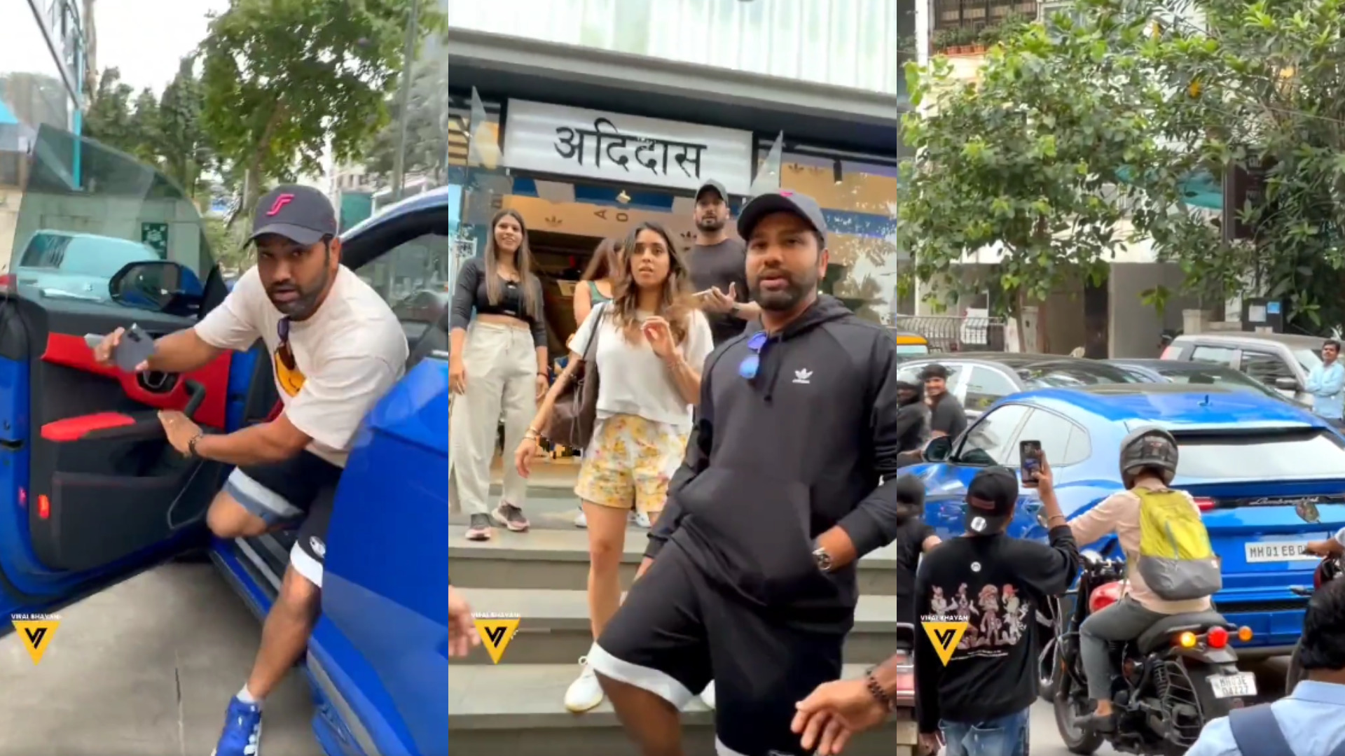 WATCH Rohit Sharma, Ritika Sajdeh in sleek Mumbai Lamborghini ride