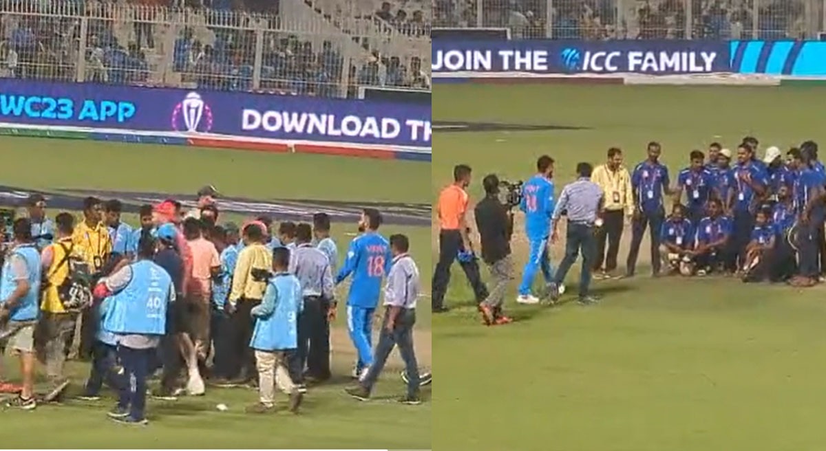 Virat Kohli heartfelt gesture to Eden Gardens ground staff viral, WATCH