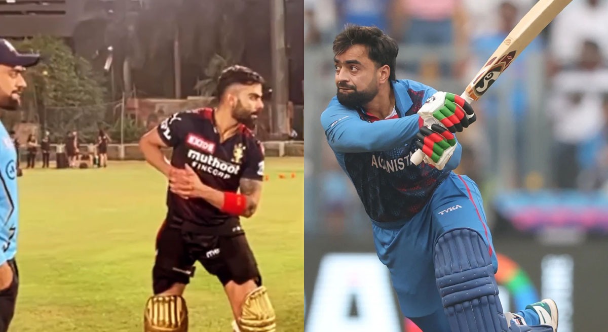 Old video of Virat Kohli giving batting tips to Rashid Khan surfaces after all-rounder's cameo in AUS vs AFG