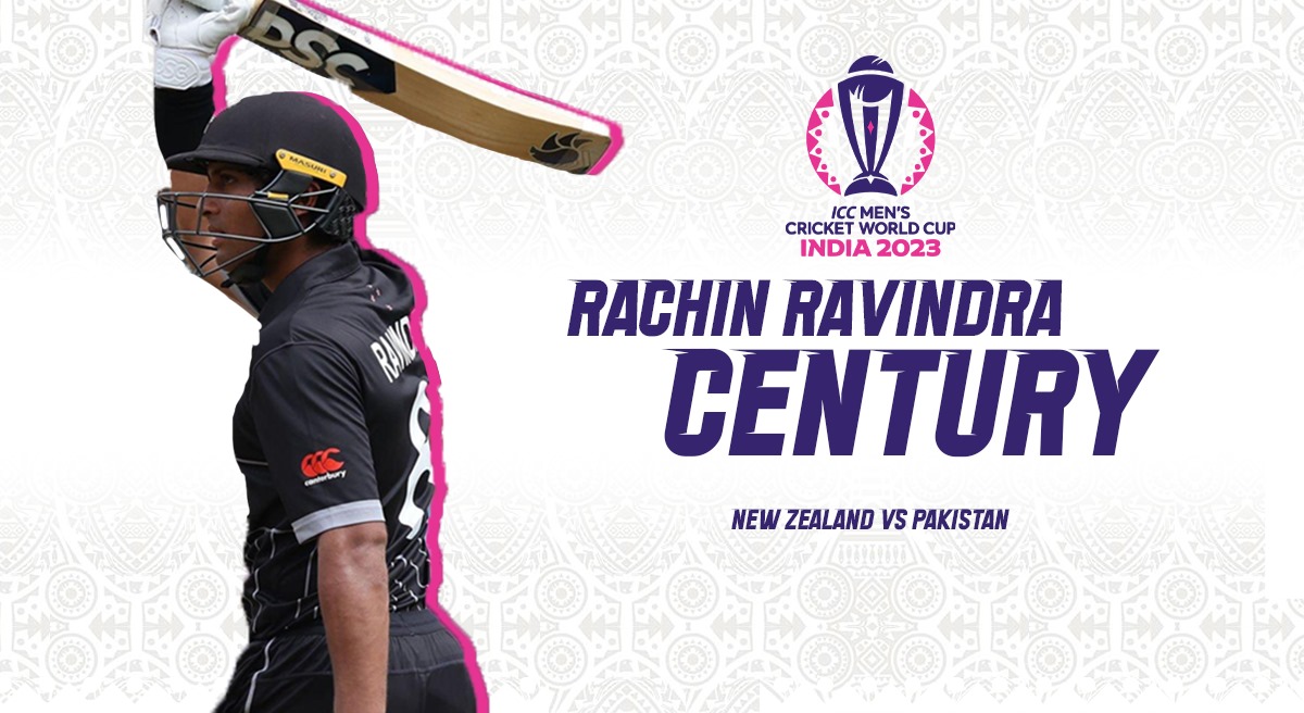 Rachin Ravindra slams ton vs Pakistan in home ground