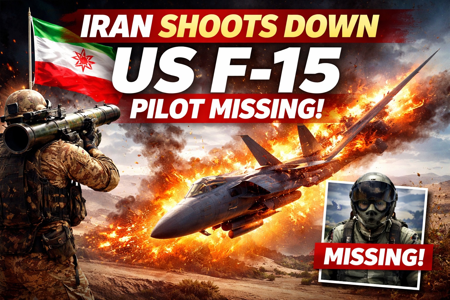 Iran Shoots Down US F-15 Fighter Jet