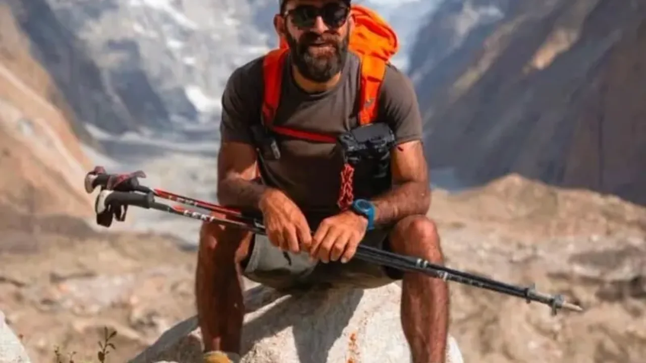 Pakistani climber Sohail Sakhi pictured during a mountain expedition