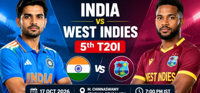 India vs West Indies 5th T20 Match Live