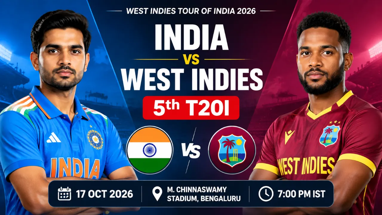 India vs West Indies 5th T20 Match Live