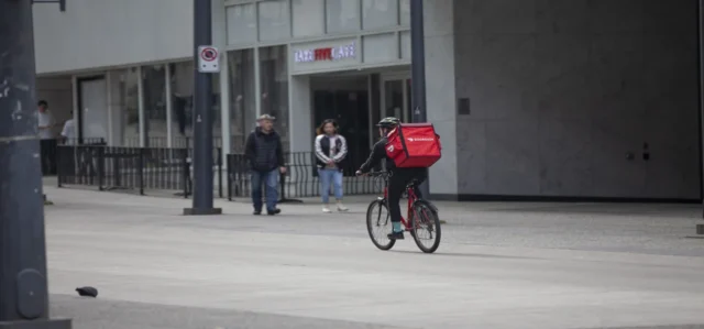 DoorDash Delivery Courier Cycling in Vancouver