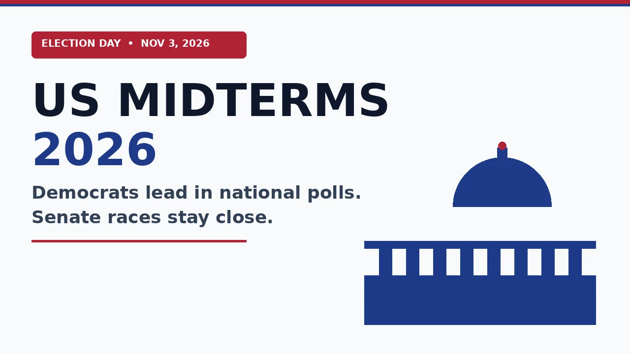 US Midterm Elections 2026, Democrats lead in national polls