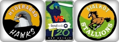 FB T20 Cup 2011: Sialkot Stallions Beat Hyderabad Hawks by 33 Runs